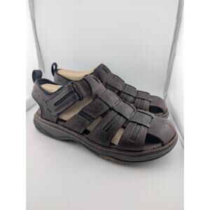 Clarks Men's Size 9 Brown Leather Fisherman Sandals Shoes Comfort Straps 70982